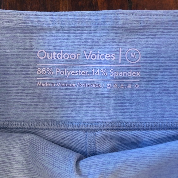 Outdoor Voices Light Blue Warmup Leggings - Picture 4 of 4